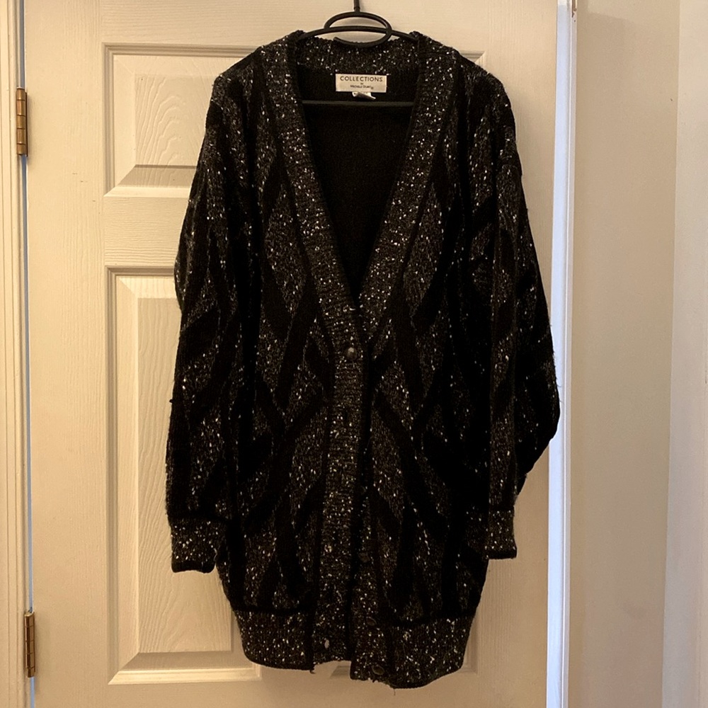 Black Buttoned Sweater